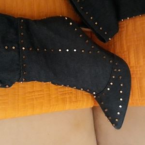Royalty- Denim with Silver Boots